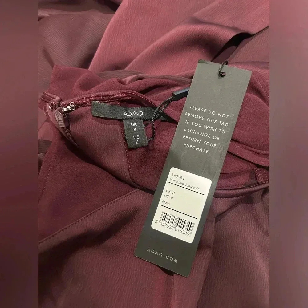 NWT AQ/AQ Valentina Jumpsuit in Plum / Size 4 / - Picture 5 of 6